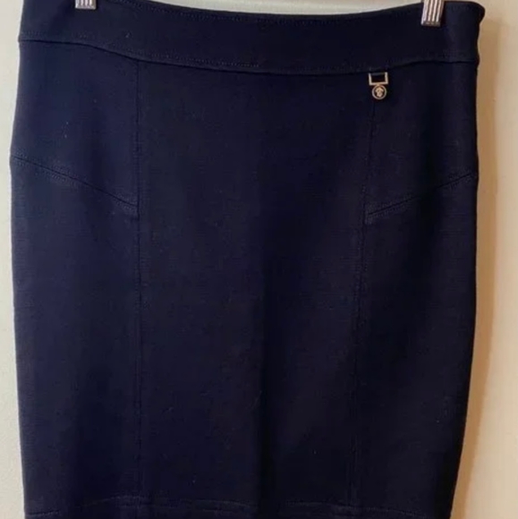 TORY BURCH NAVY BLUE KNIT PENCIL MINI SKIRT - Picture 1 of 7